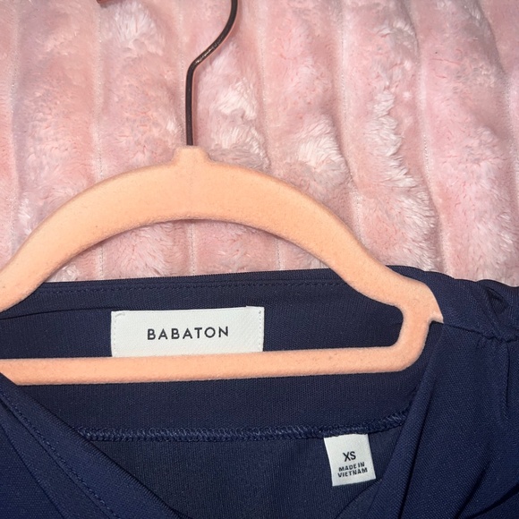 Babaton Navy Blue Blouse w Cinching in Size XS - Picture 2 of 6